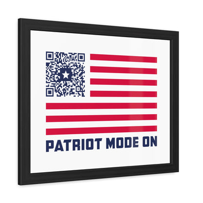 Patriot – Framed Poster – White – Patriot Mode On - QR NATION