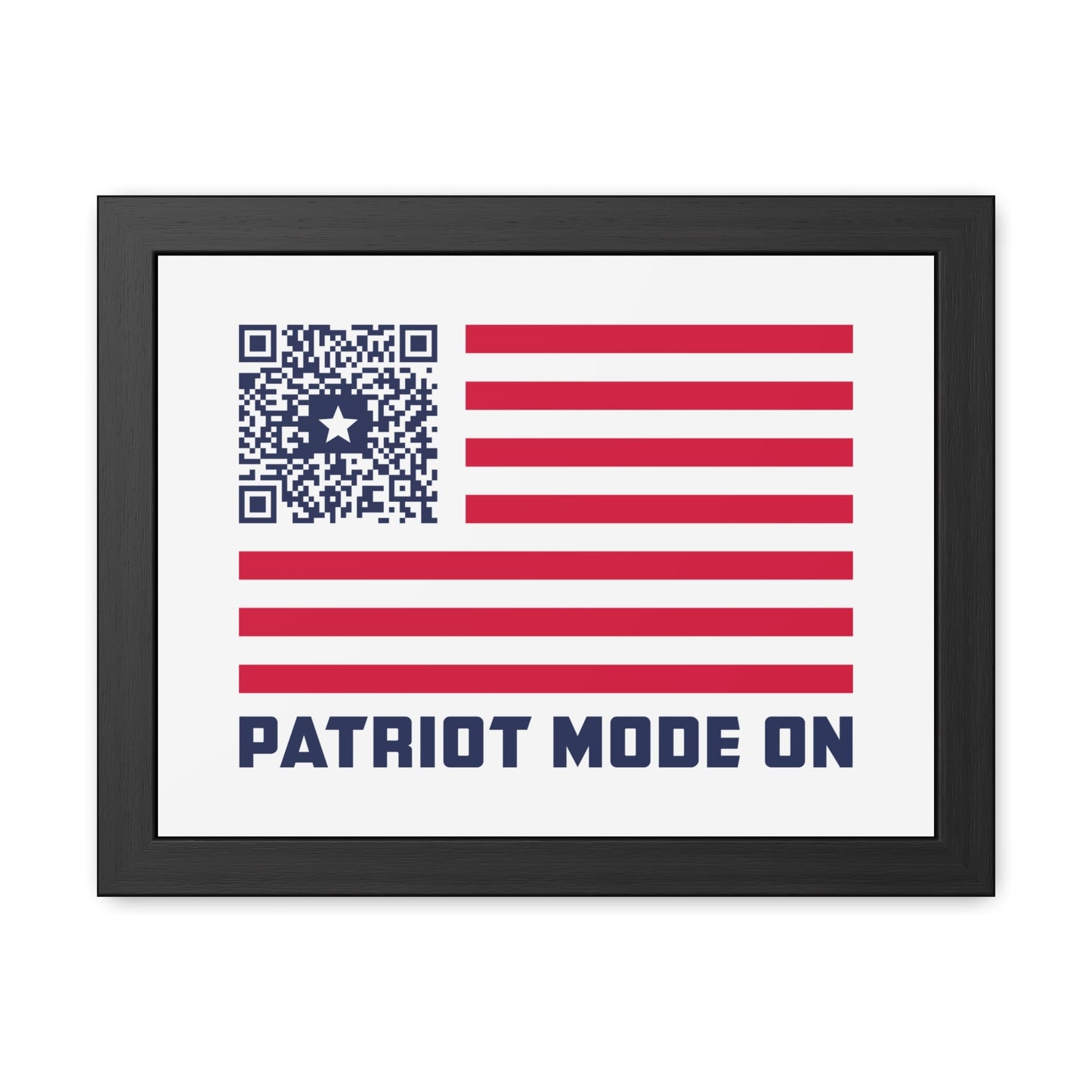 Patriot – Framed Poster – White – Patriot Mode On - QR NATION