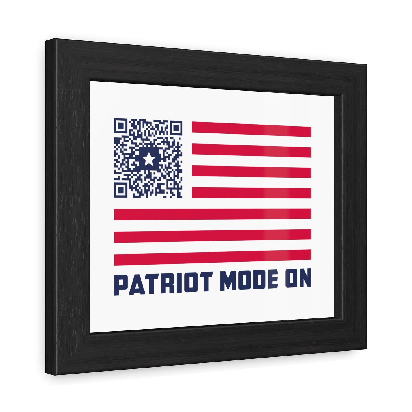 Patriot – Framed Poster – White – Patriot Mode On - QR NATION