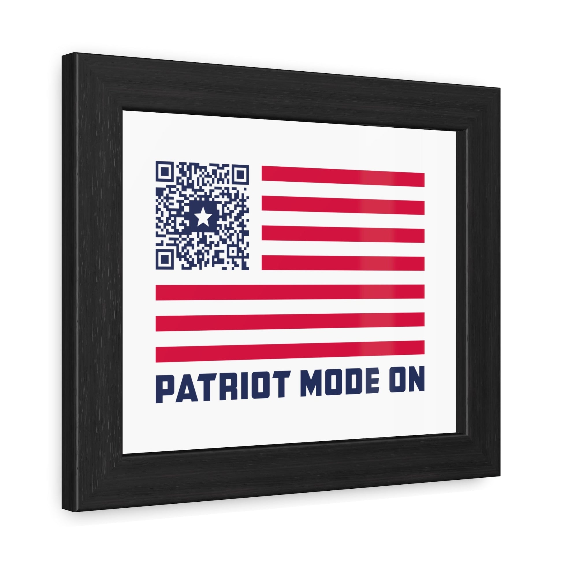 Patriot – Framed Poster – White – Patriot Mode On - QR NATION