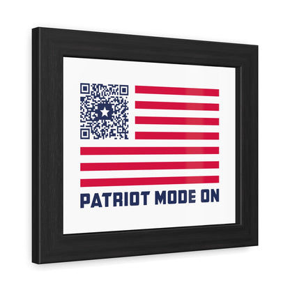 Patriot – Framed Poster – White – Patriot Mode On - QR NATION