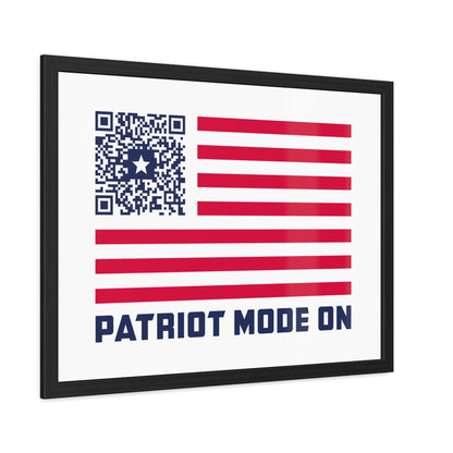 Patriot – Framed Poster – White – Patriot Mode On - QR NATION
