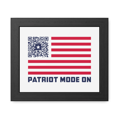 Patriot – Framed Poster – White – Patriot Mode On - QR NATION
