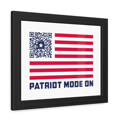 Patriot – Framed Poster – White – Patriot Mode On - QR NATION