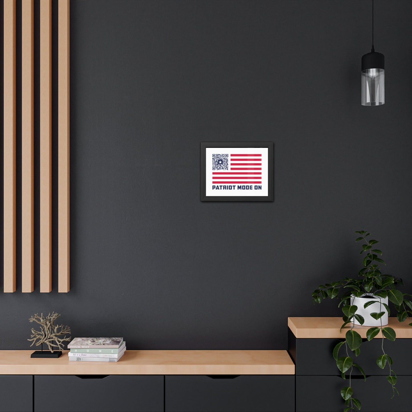 Patriot – Framed Poster – White – Patriot Mode On - QR NATION