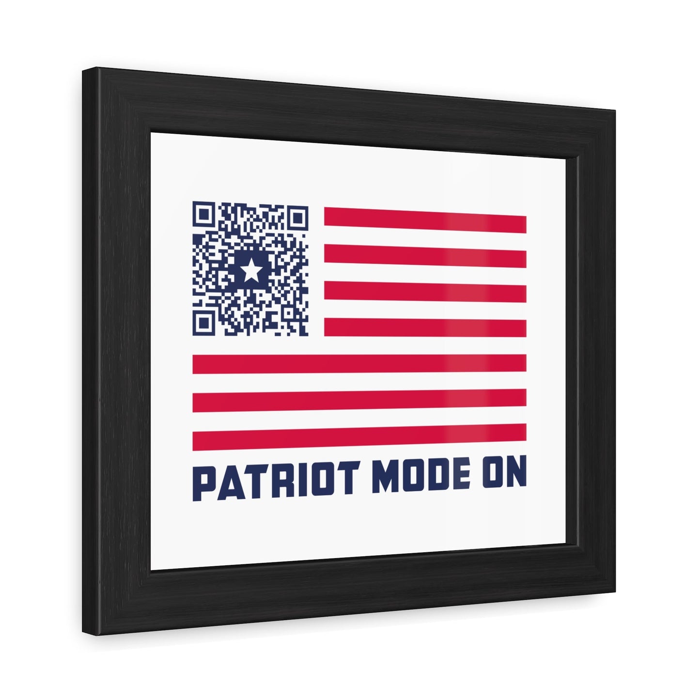 Patriot – Framed Poster – White – Patriot Mode On - QR NATION