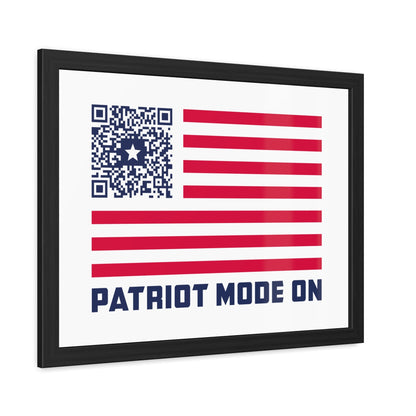 Patriot – Framed Poster – White – Patriot Mode On - QR NATION
