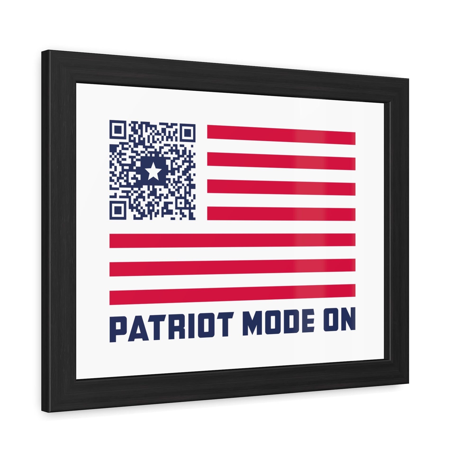 Patriot – Framed Poster – White – Patriot Mode On - QR NATION