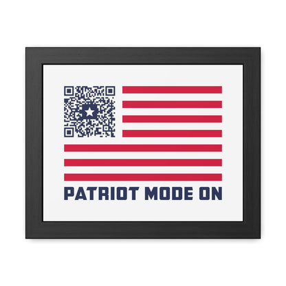 Patriot – Framed Poster – White – Patriot Mode On - QR NATION