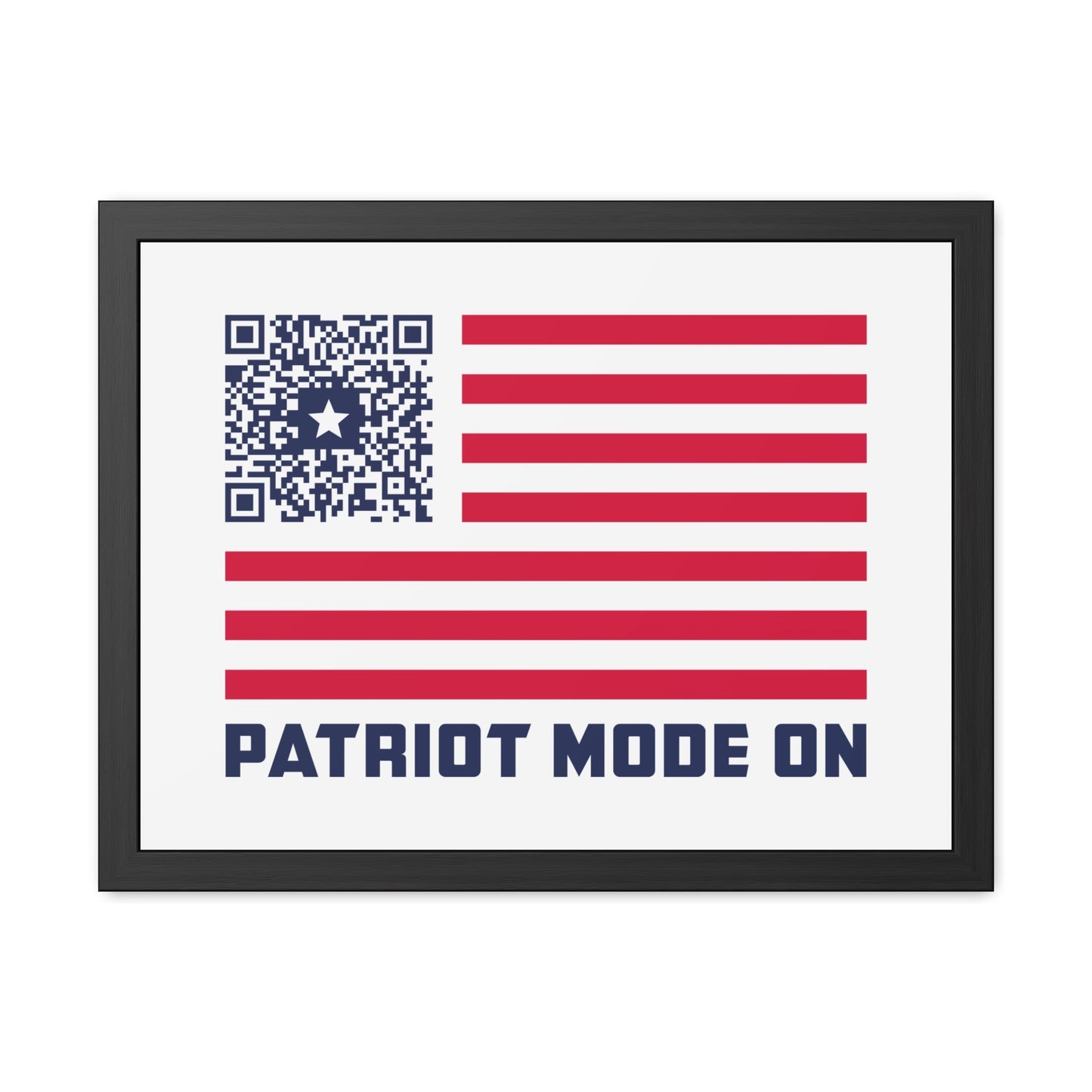 Patriot – Framed Poster – White – Patriot Mode On - QR NATION