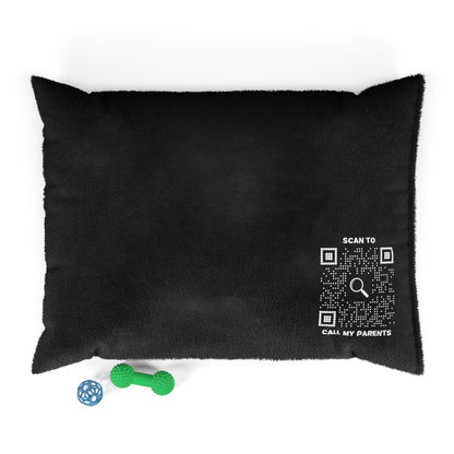 Pet Collection – Bed – Black – Scan to Call My Parents - QR NATION