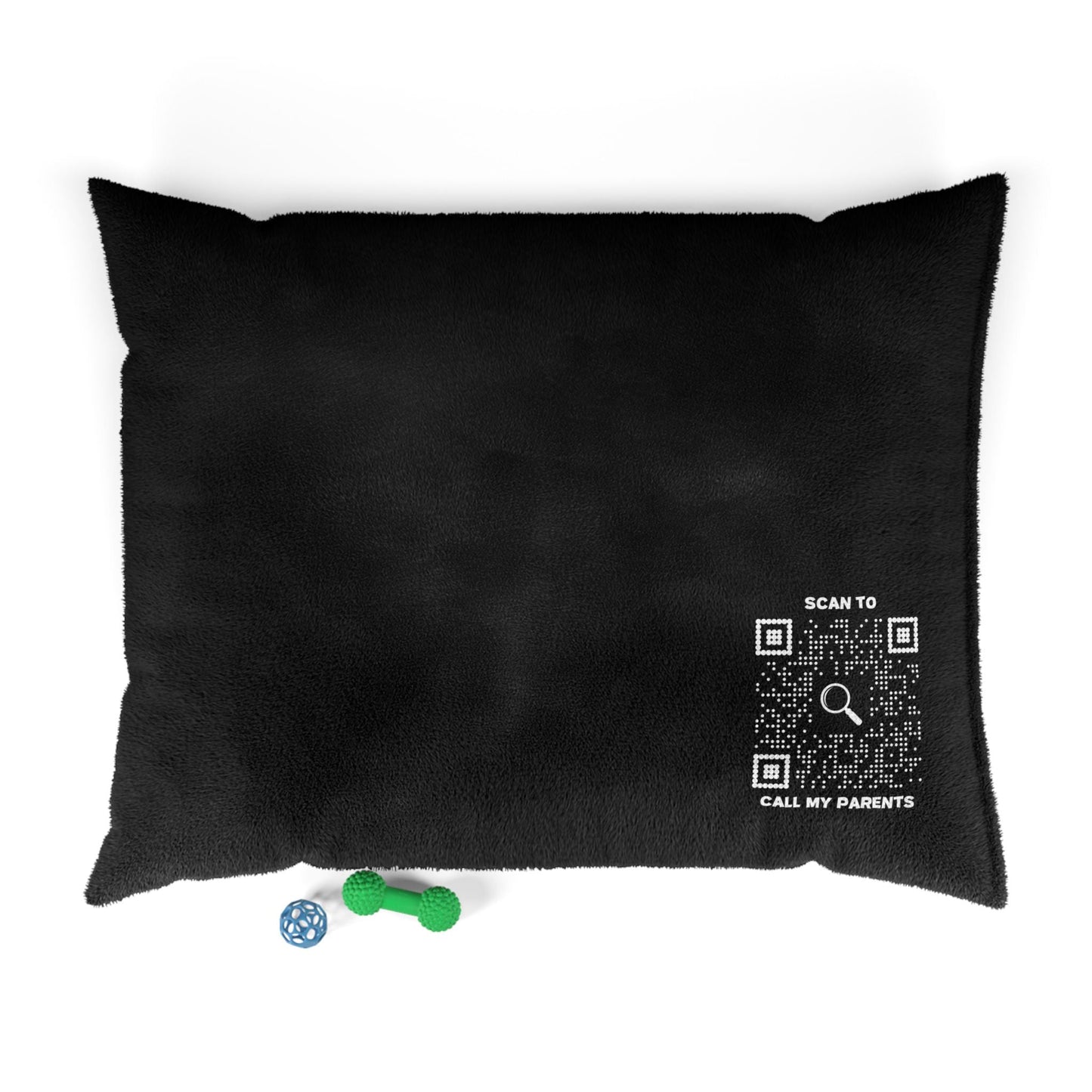 Pet Collection – Bed – Black – Scan to Call My Parents - QR NATION