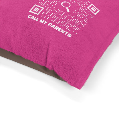 Pet Collection – Bed – Fuchsia – Scan to Call My Parents - QR NATION