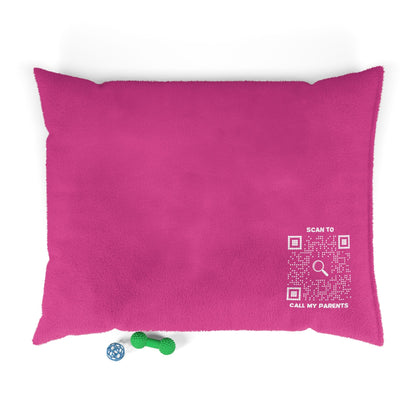 Pet Collection – Bed – Fuchsia – Scan to Call My Parents - QR NATION