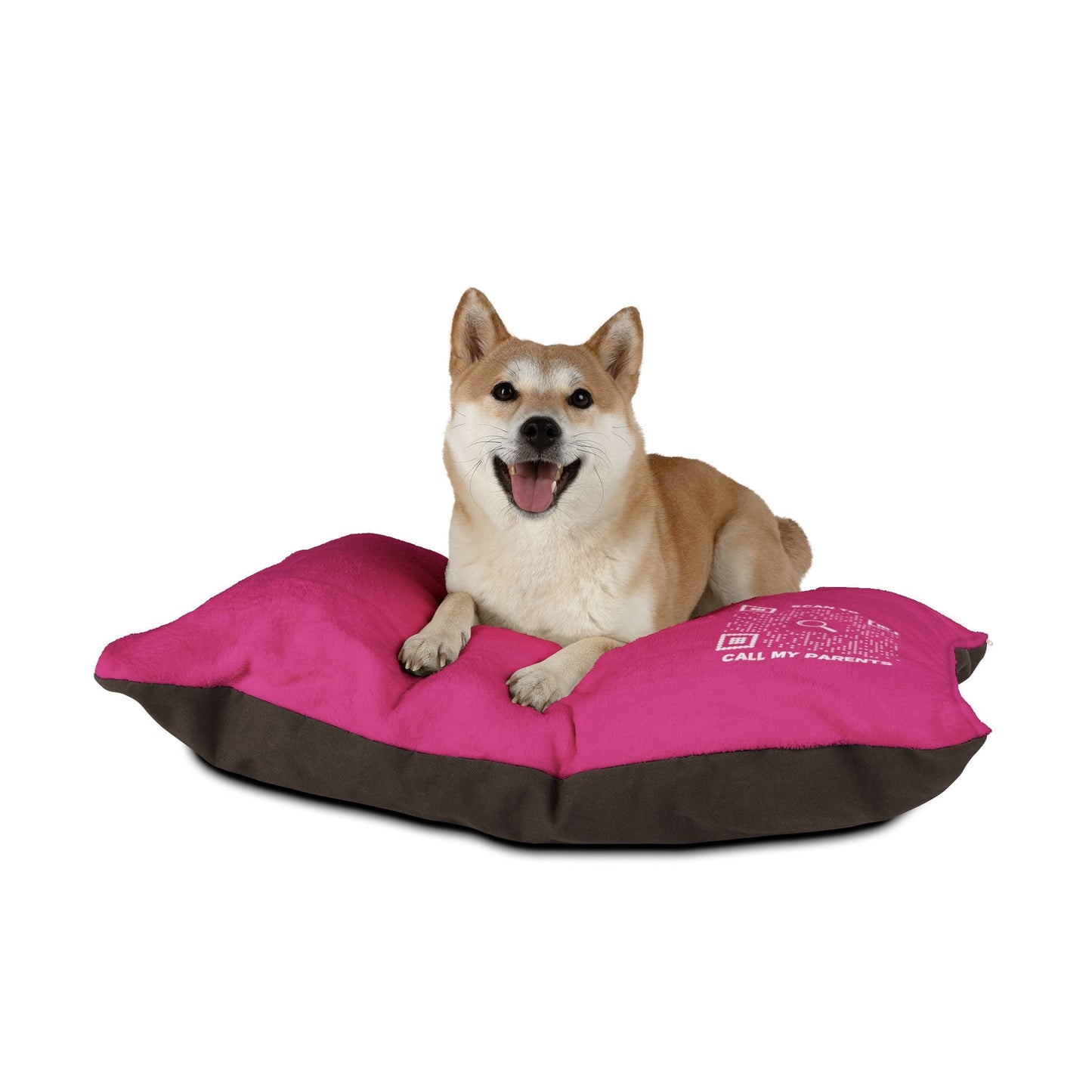 Pet Collection – Bed – Fuchsia – Scan to Call My Parents - QR NATION