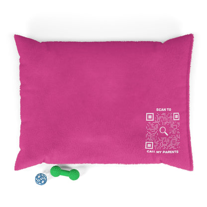 Pet Collection – Bed – Fuchsia – Scan to Call My Parents - QR NATION
