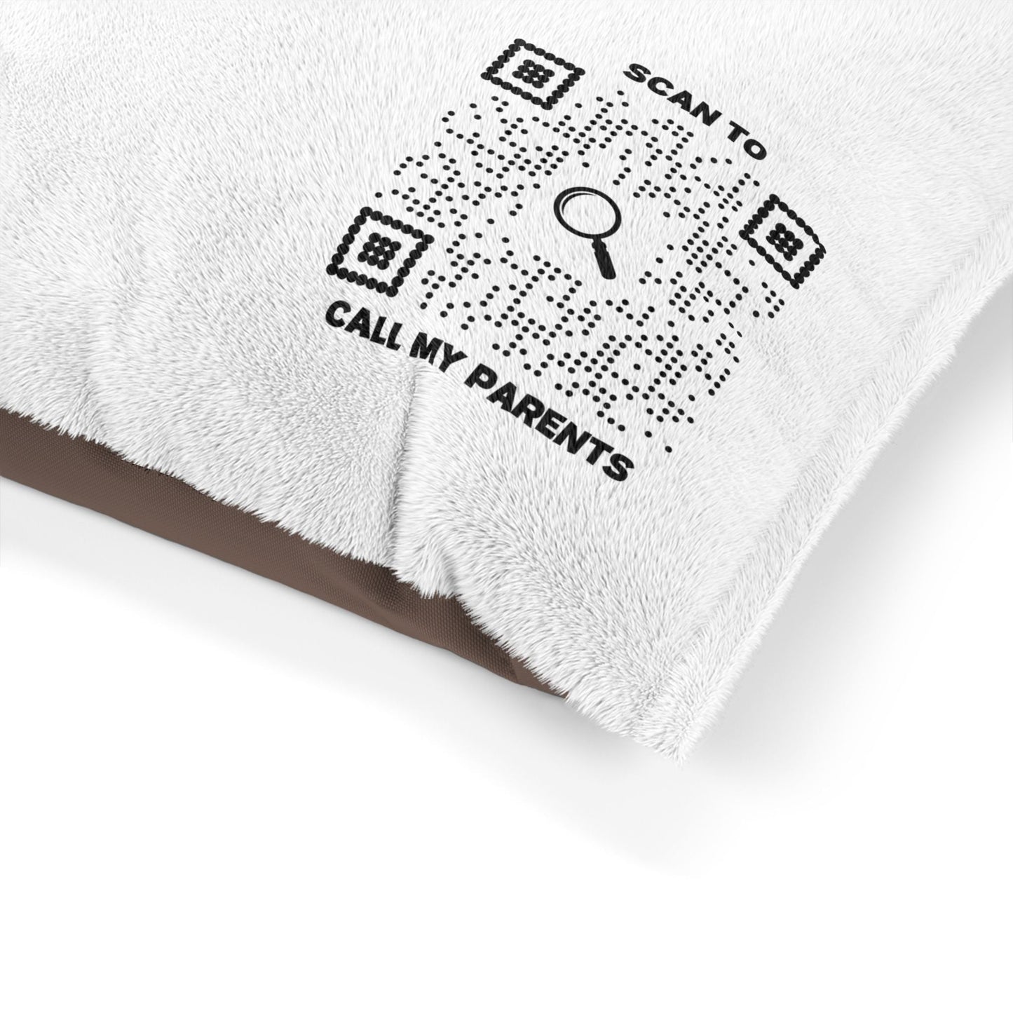 Pet Collection – Bed – White – Scan to Call My Parents - QR NATION