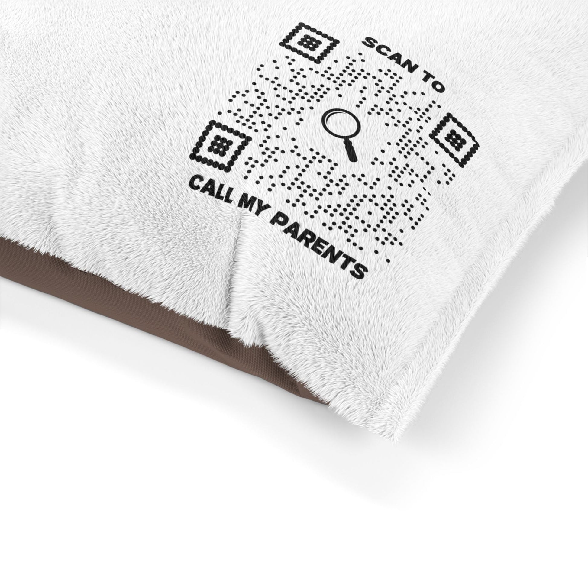 Pet Collection – Bed – White – Scan to Call My Parents - QR NATION