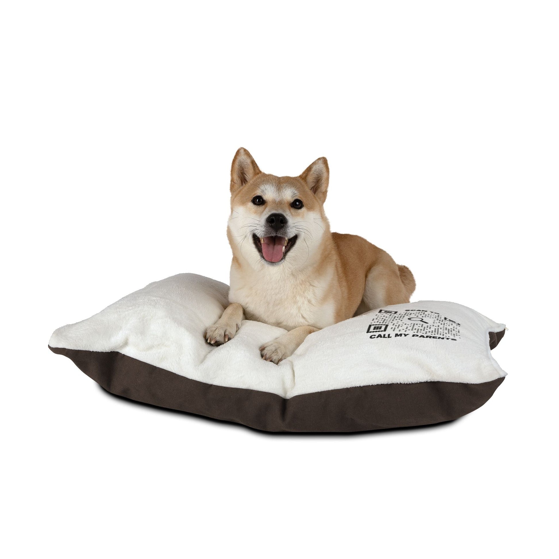 Pet Collection – Bed – White – Scan to Call My Parents - QR NATION