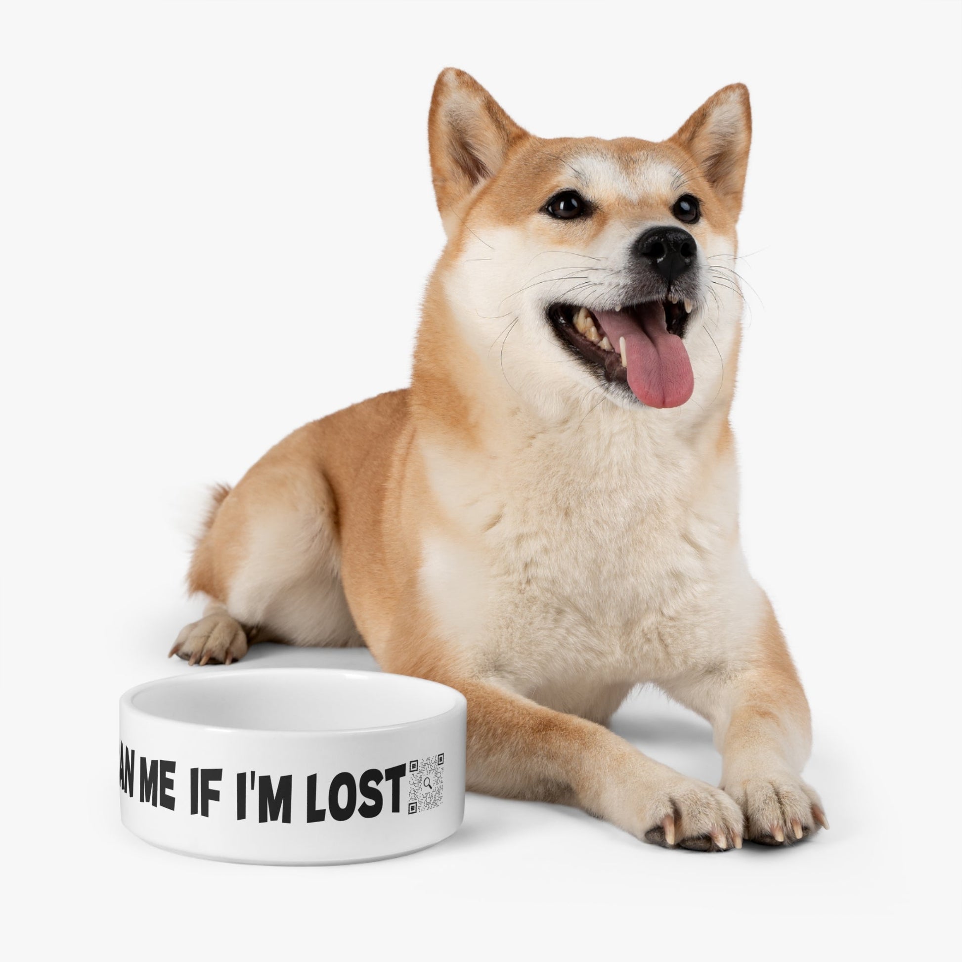 Pet Collection – Bowl – White – Scan Me If I'm Lost - QR NATION