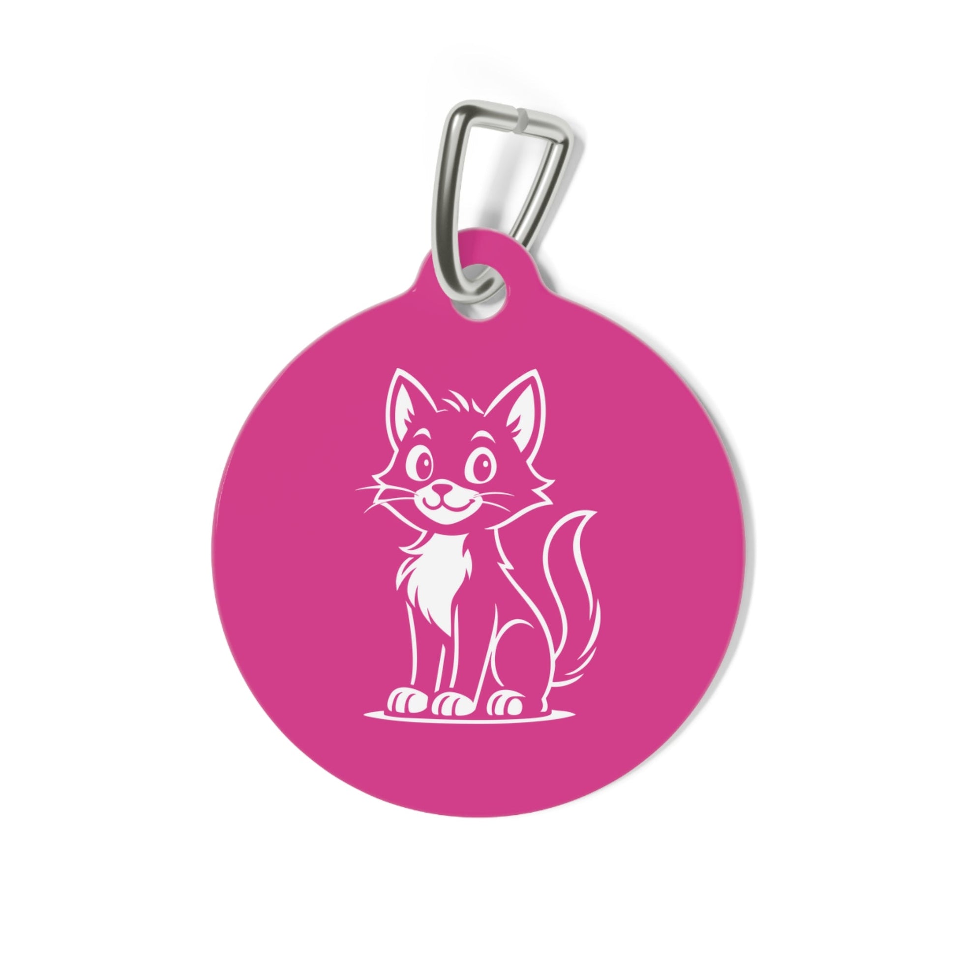 Pet Collection – Cat Tag – Fuchsia – Scan Me If I'm Lost - QR NATION