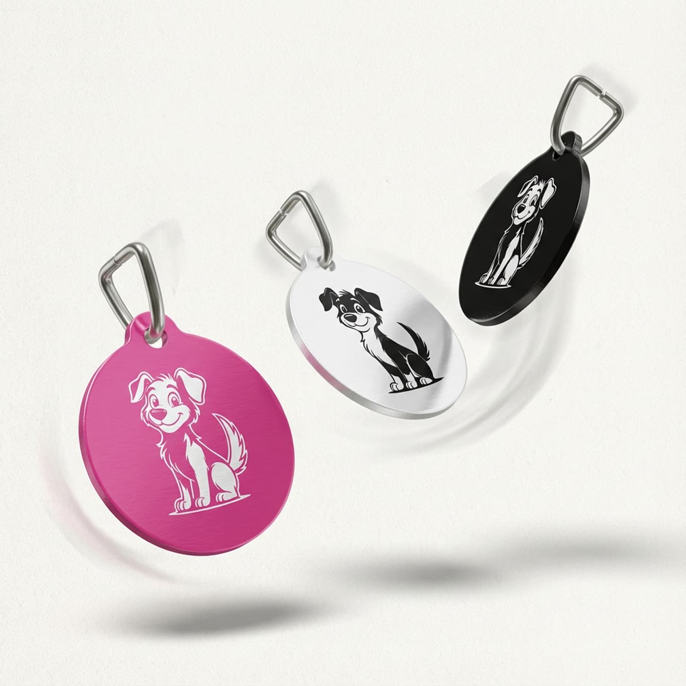 Pet Collection – Dog Tag – Fuchsia – Scan Me If I'm Lost - QR NATION
