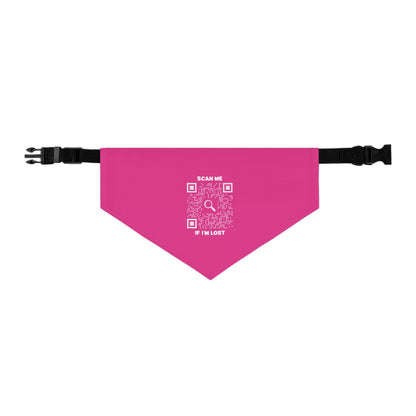 Pet Collection – Pet Bandana Collar – Fuchsia – Scan Me If I'm Lost - QR NATION