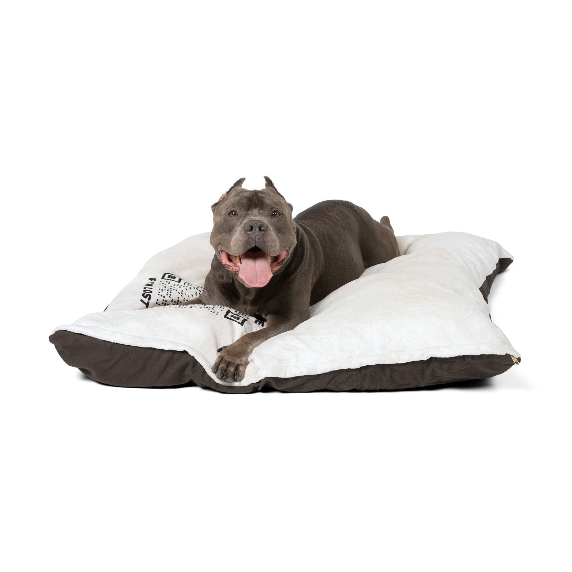 Pet Collection – Pet Bed – White – Scan Me If I'm Lost - QR NATION