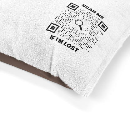 Pet Collection – Pet Bed – White – Scan Me If I'm Lost - QR NATION