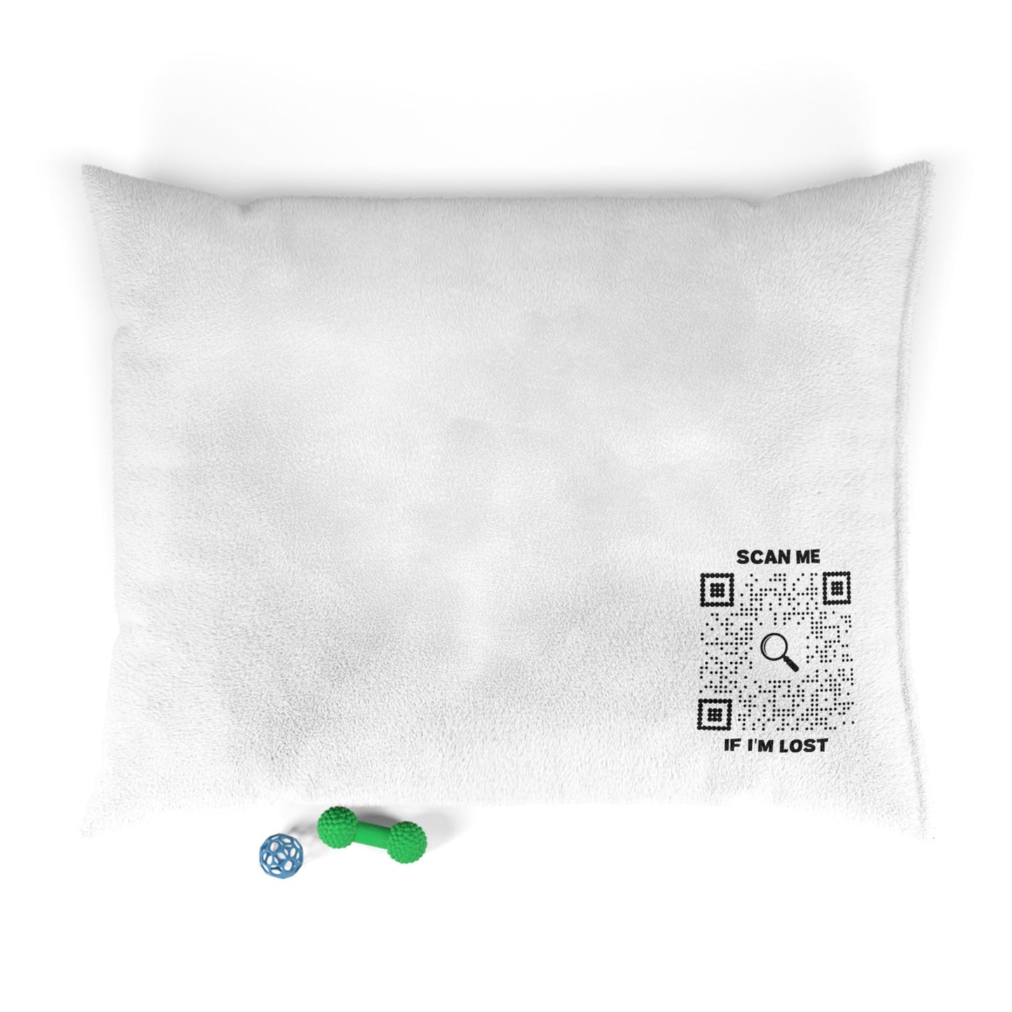 Pet Collection – Pet Bed – White – Scan Me If I'm Lost - QR NATION