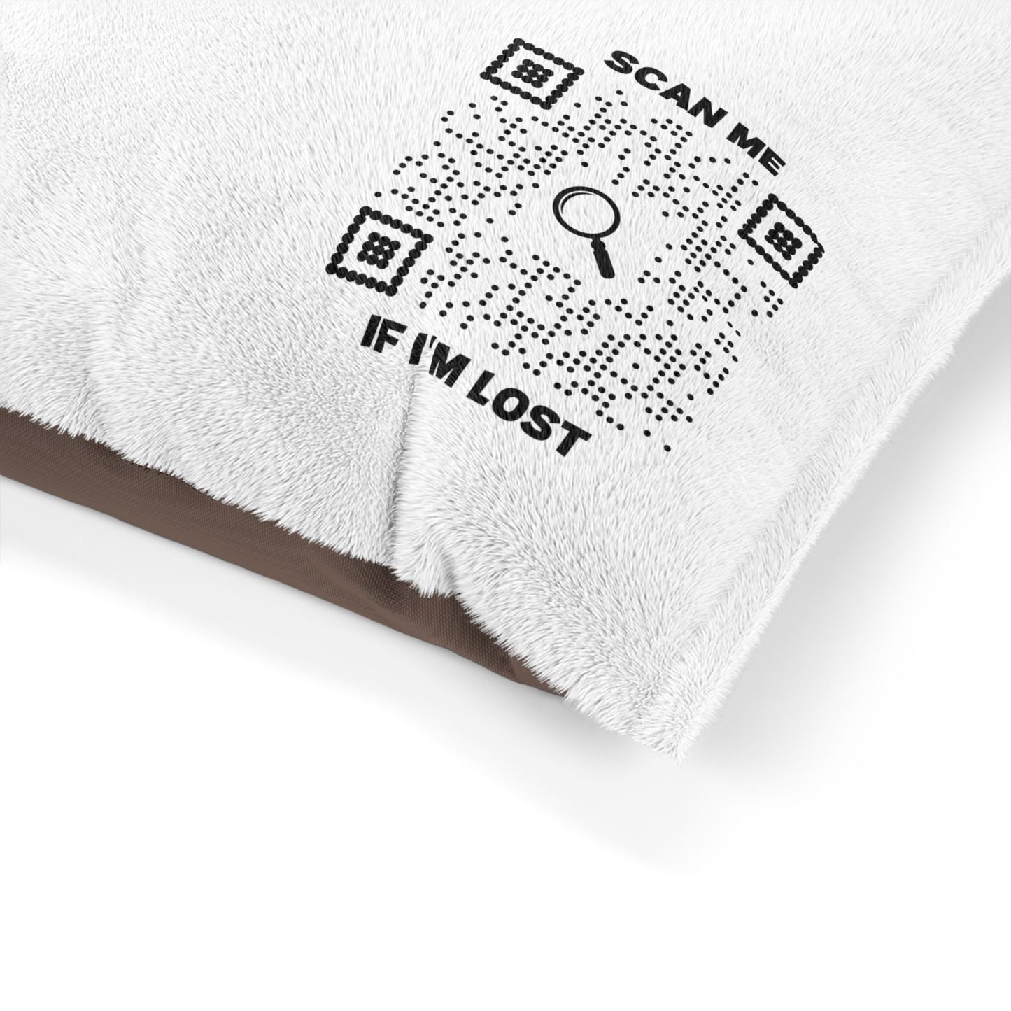 Pet Collection – Pet Bed – White – Scan Me If I'm Lost - QR NATION