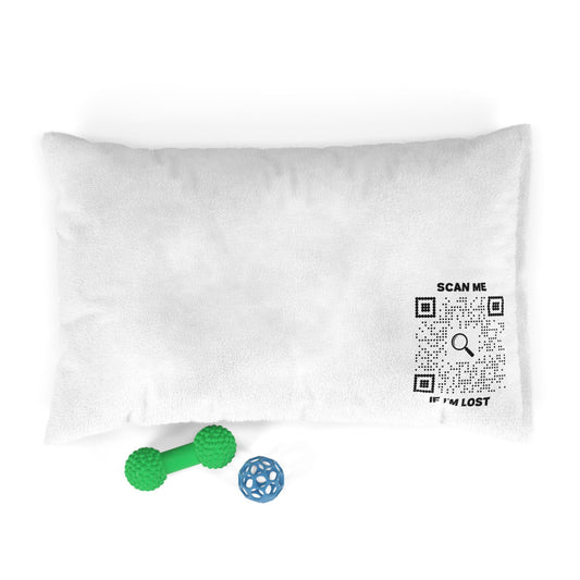 Pet Collection – Pet Bed – White – Scan Me If I'm Lost - QR NATION