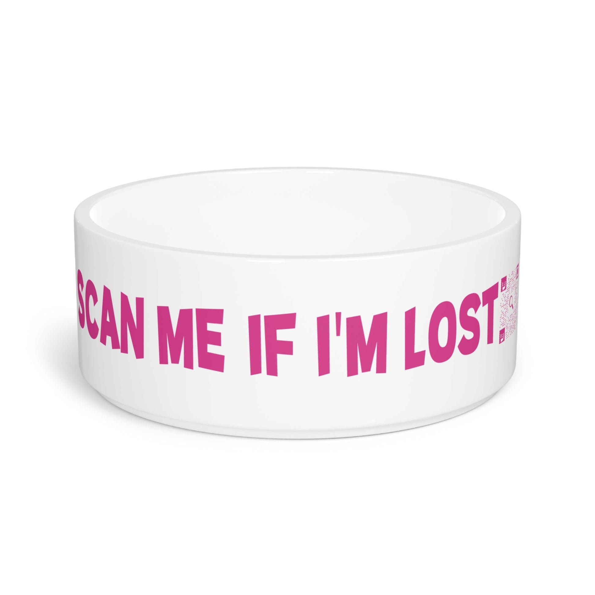 Pet Collection – Pet Bowl – Fuchsia – Scan Me If I'm Lost - QR NATION