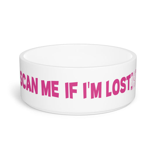 Pet Collection – Pet Bowl – Fuchsia – Scan Me If I'm Lost - QR NATION