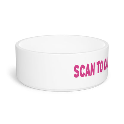 Pet Collection – Pet Bowl – Fuchsia – Scan to Call My Parents - QR NATION