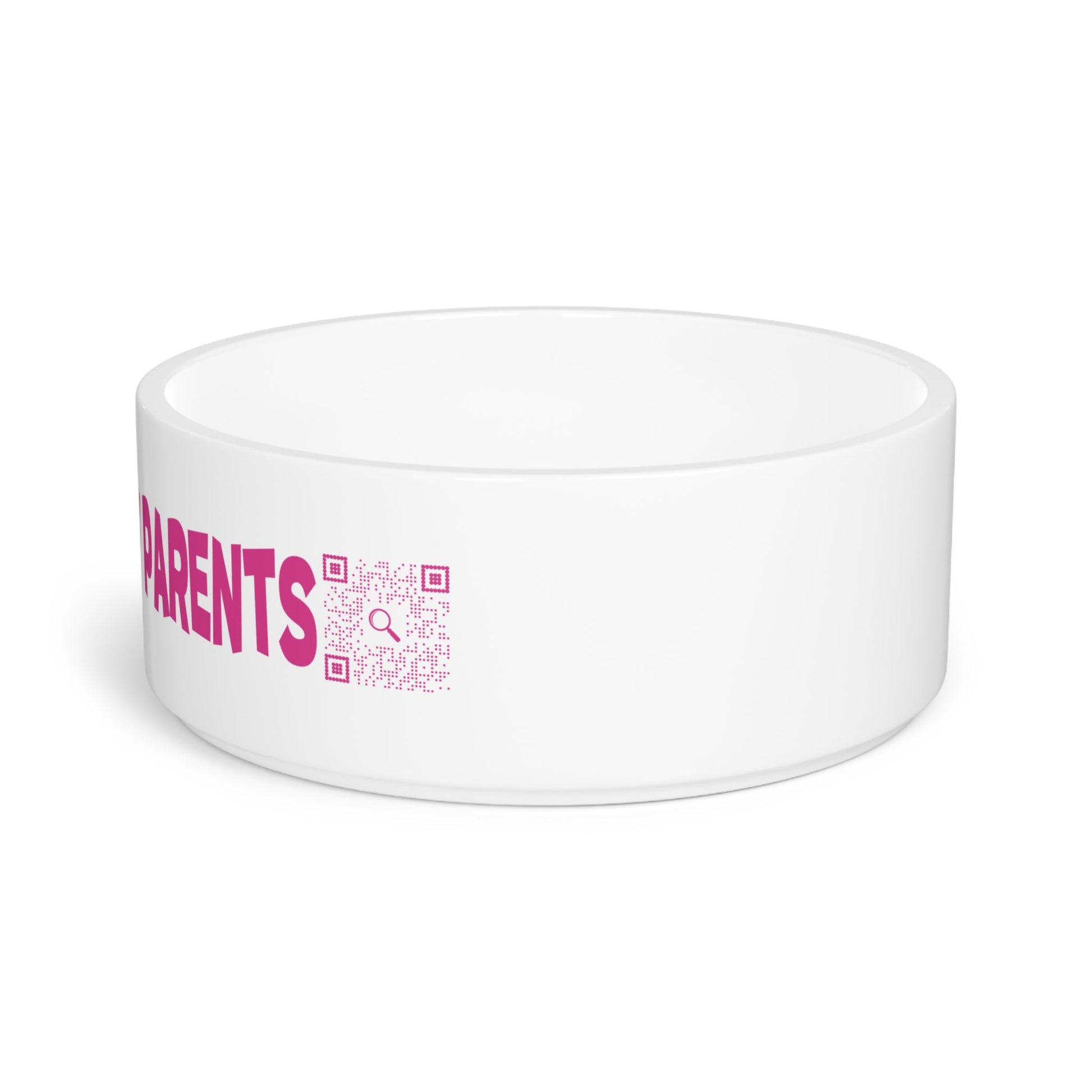 Pet Collection – Pet Bowl – Fuchsia – Scan to Call My Parents - QR NATION