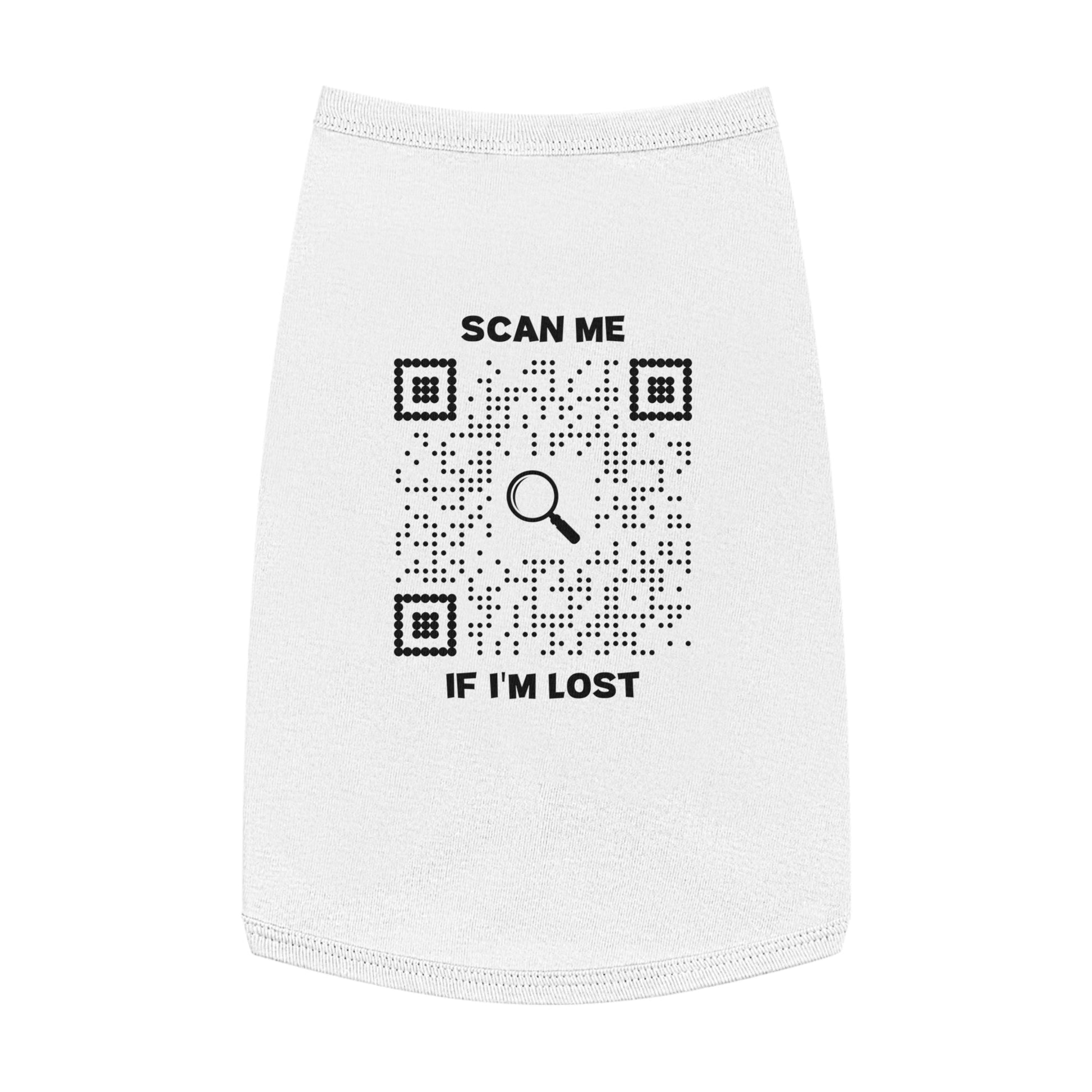 Pet Collection – Pet Tank Top – White – Scan Me If I'm Lost - QR NATION