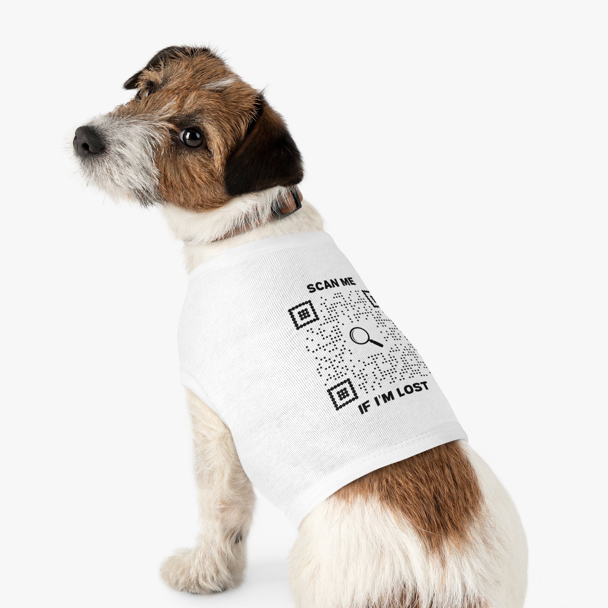 Pet Collection – Pet Tank Top – White – Scan Me If I'm Lost - QR NATION