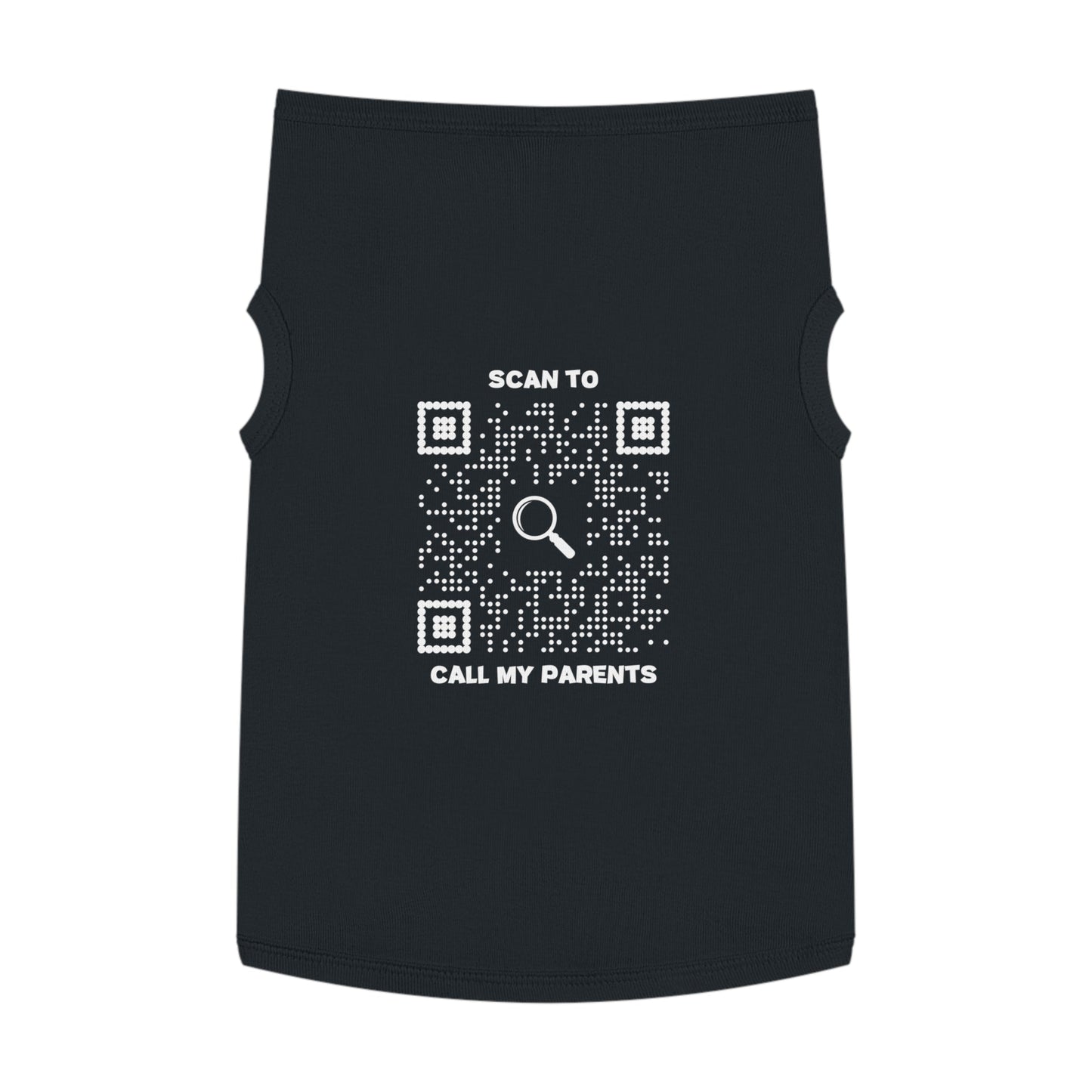 Pet Collection – Tank Top – Black – Scan to Call My Parents - QR NATION