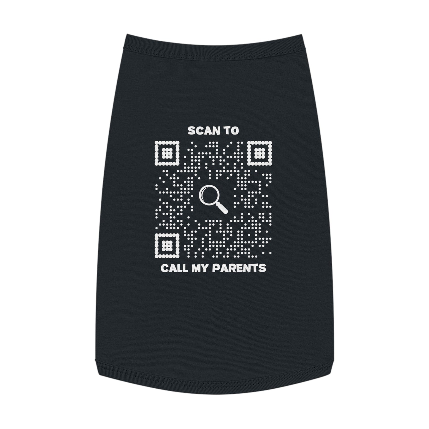 Pet Collection – Tank Top – Black – Scan to Call My Parents - QR NATION
