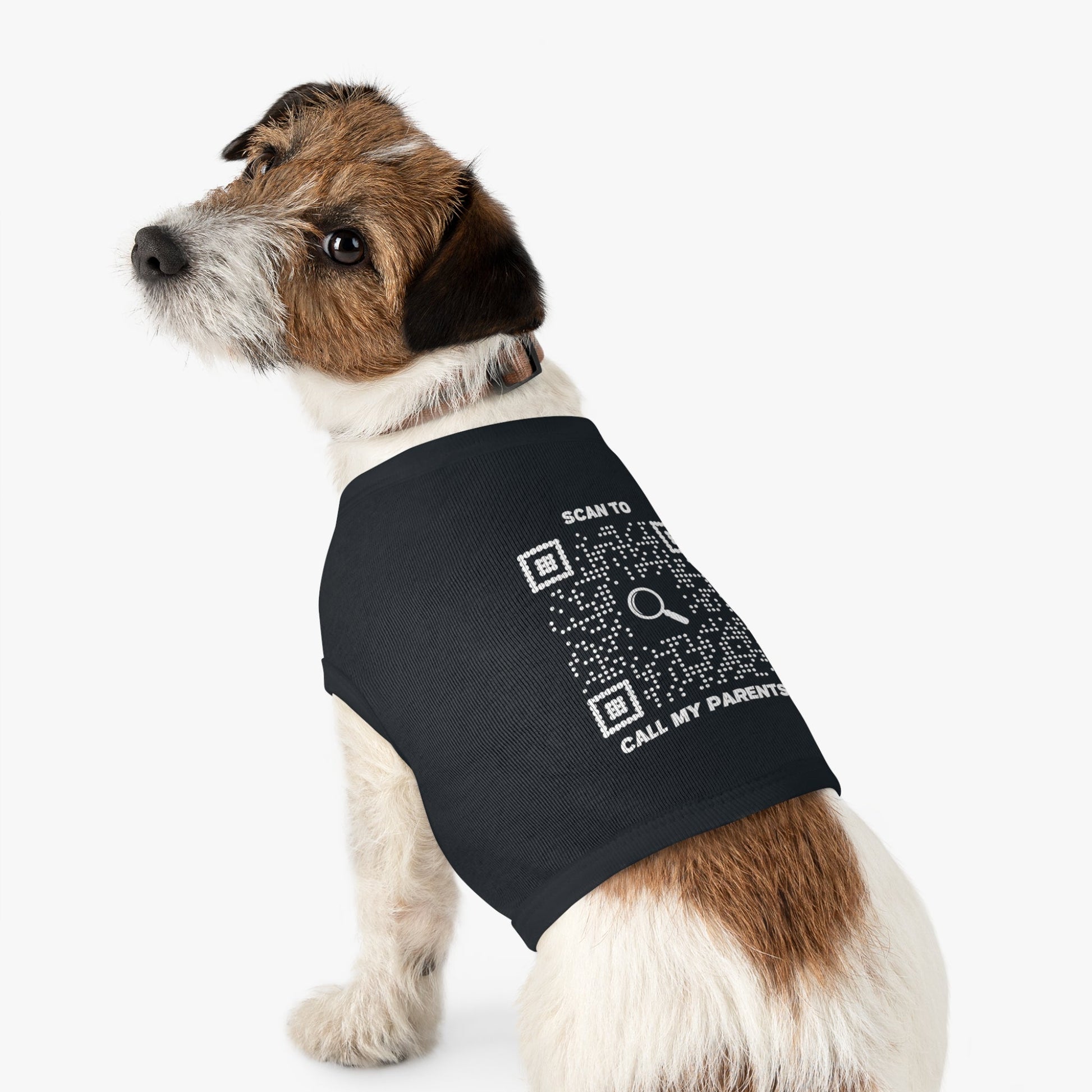 Pet Collection – Tank Top – Black – Scan to Call My Parents - QR NATION