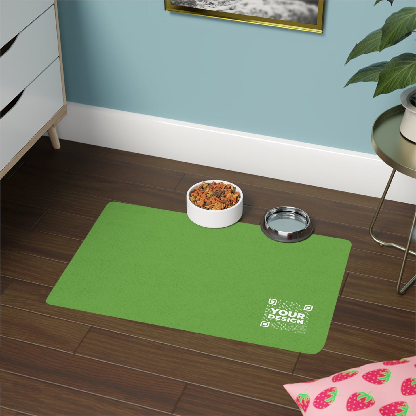 Pet Food Mat – Green - QR NATION