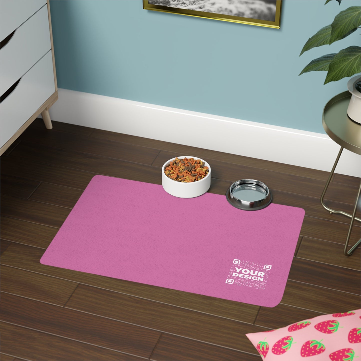 Pet Food Mat – Pink - QR NATION
