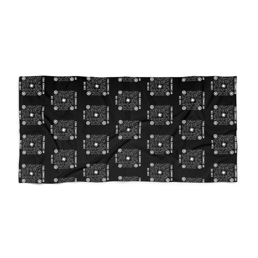 Summer – Beach Towel – Black – Scan for My Summer Vibes - QR NATION