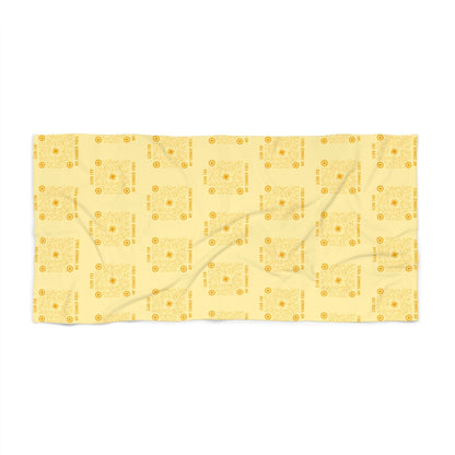 Summer – Beach Towel – Yellow – Scan for My Summer Vibes - QR NATION