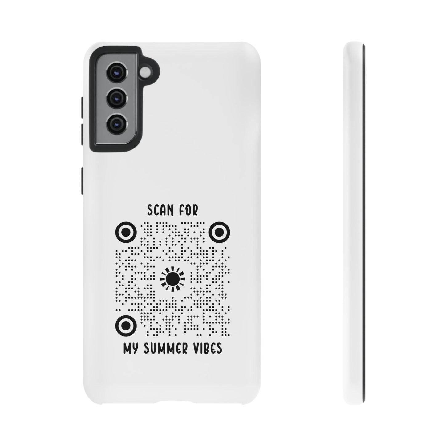 Summer – Tough Case – White – Scan for My Summer Vibes - QR NATION