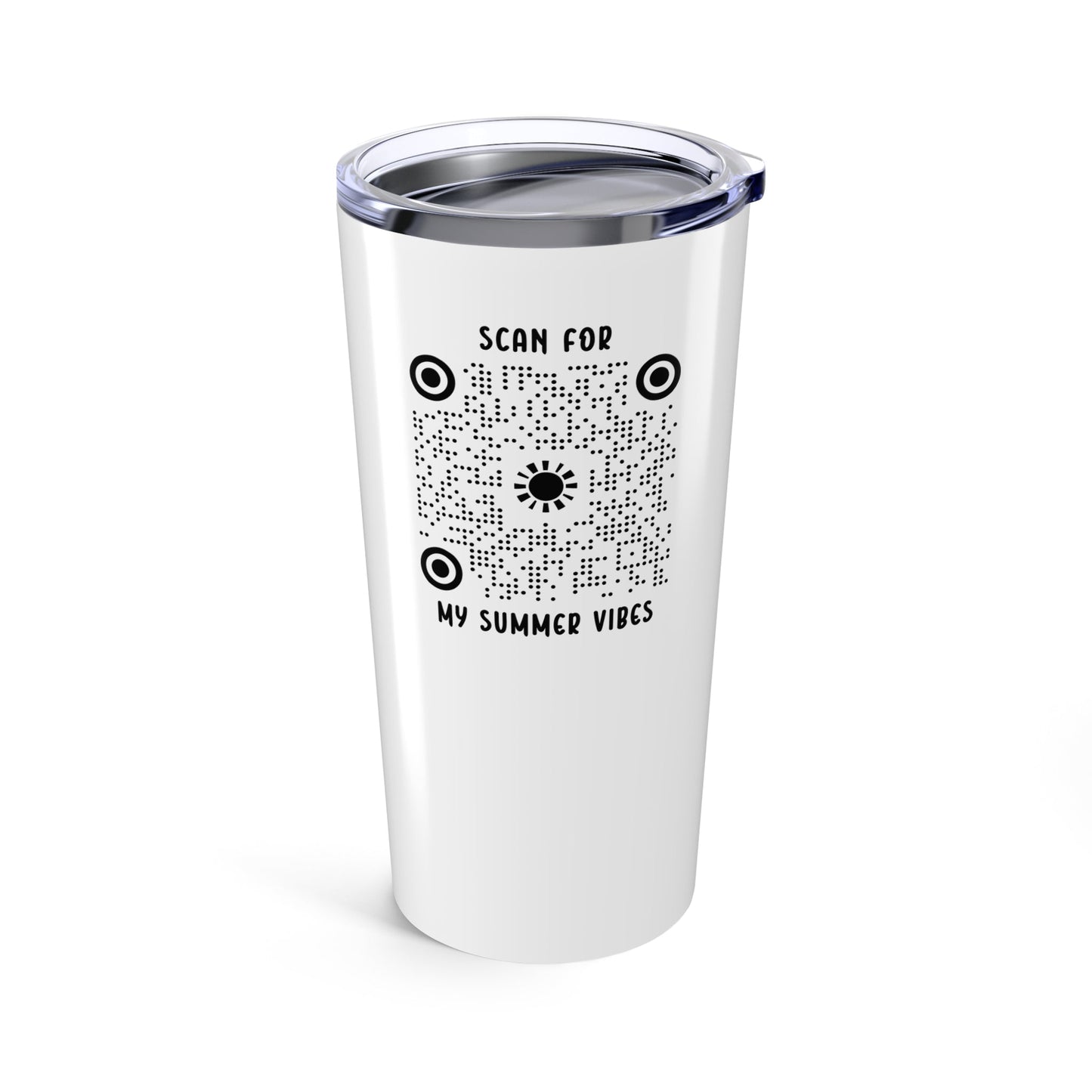 Summer – Tumbler – White – Scan for My Summer Vibes - QR NATION