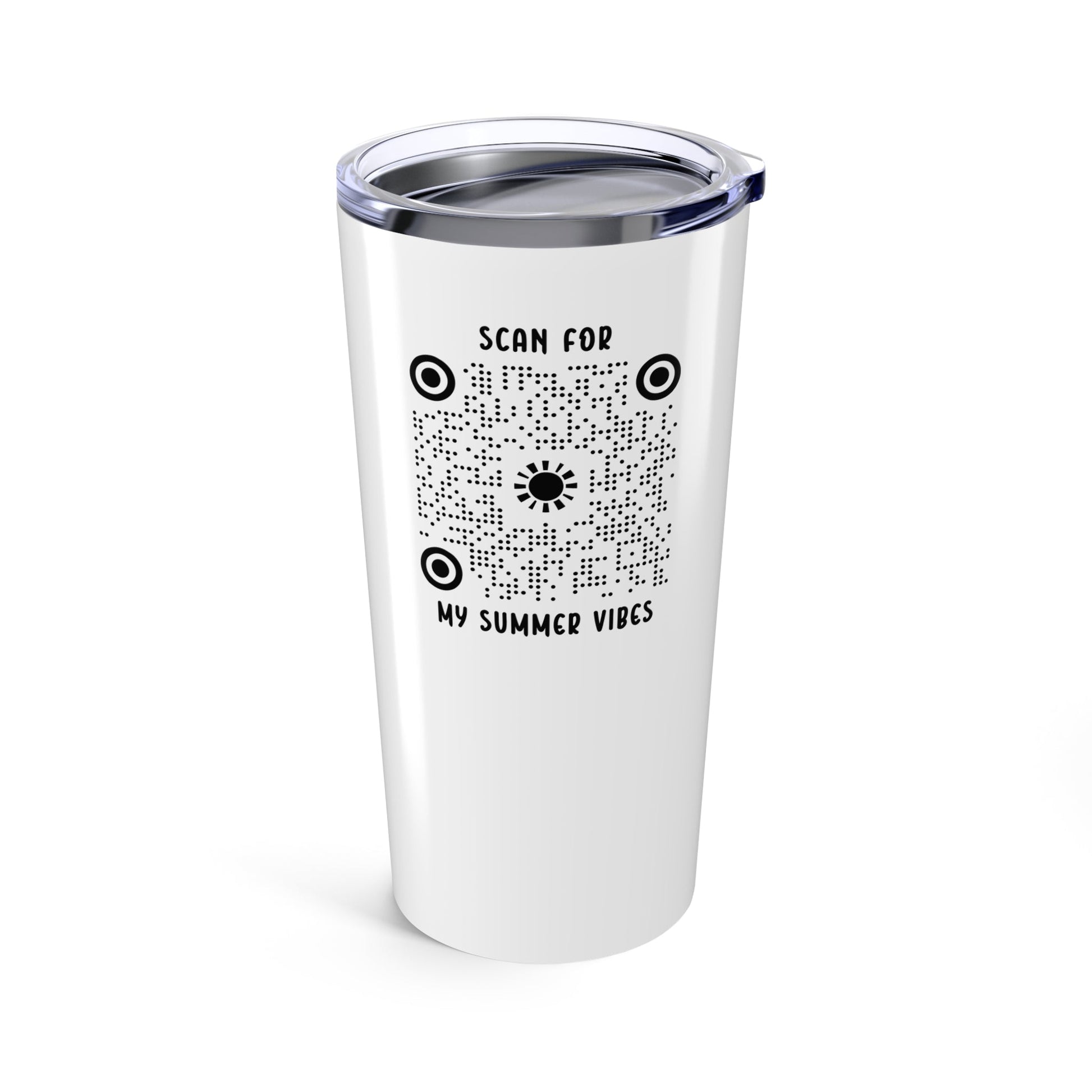 Summer – Tumbler – White – Scan for My Summer Vibes - QR NATION