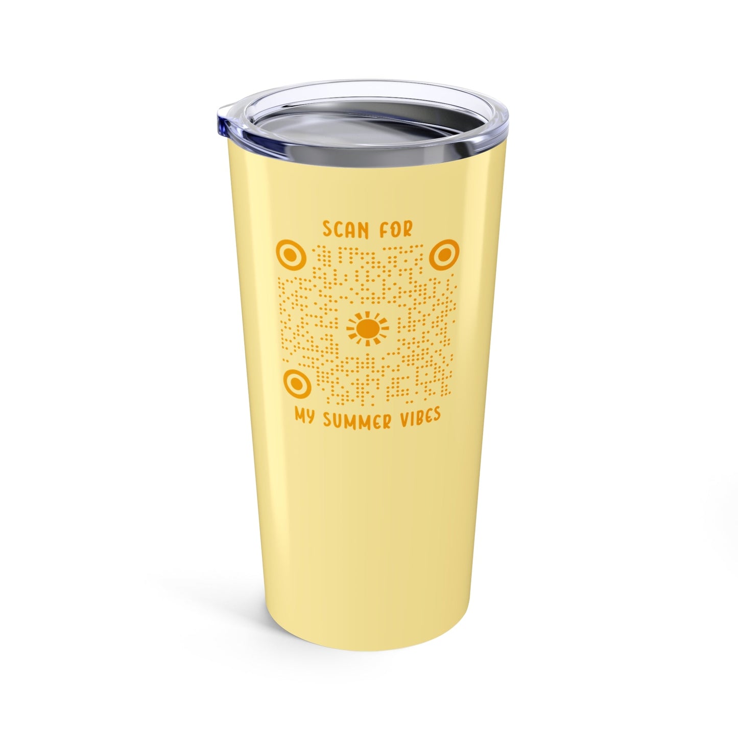 Summer – Tumbler – Yellow – Scan for My Summer Vibes - QR NATION