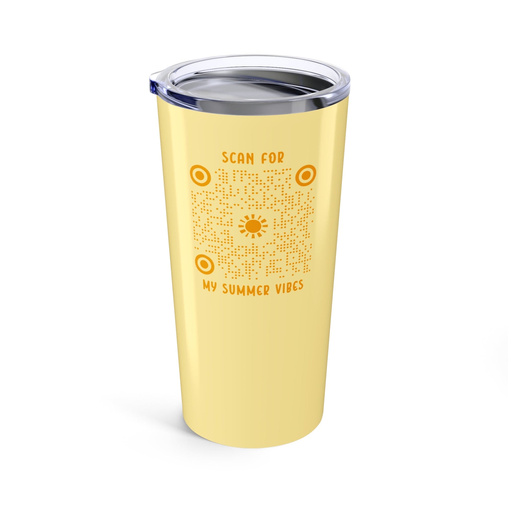 Summer – Tumbler – Yellow – Scan for My Summer Vibes - QR NATION